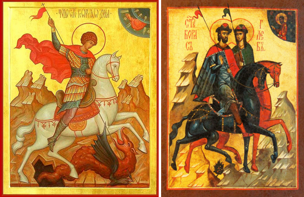 Георгий Победоносец и святые Борис и Глеб