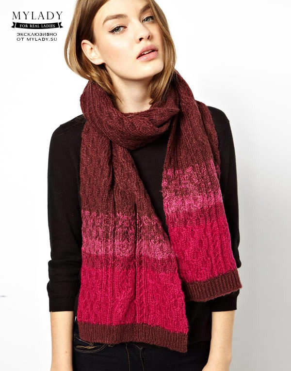 вязанный шарф мода 2015