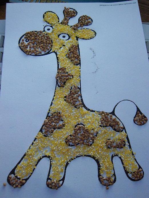 жираф из круп