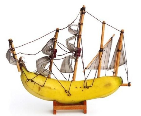 как сделать корабль из банана