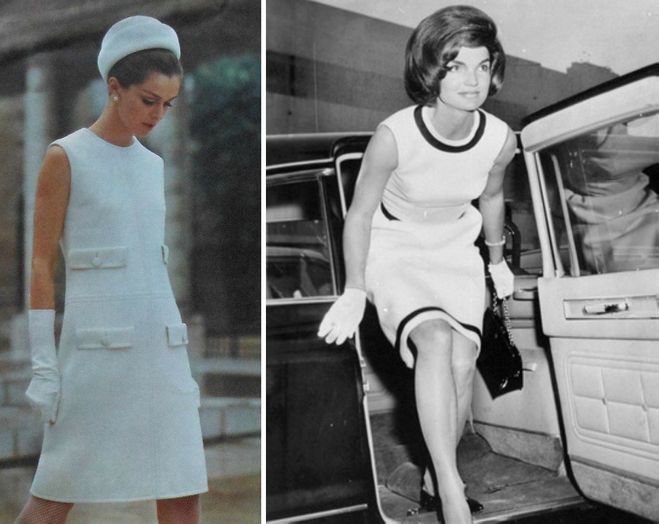 мода 60 годы 20 века, женские шляпки, платье, жаклин кеннеди