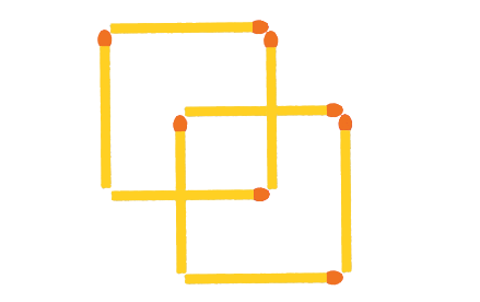Из 8 спичек 3 квадрата ответ