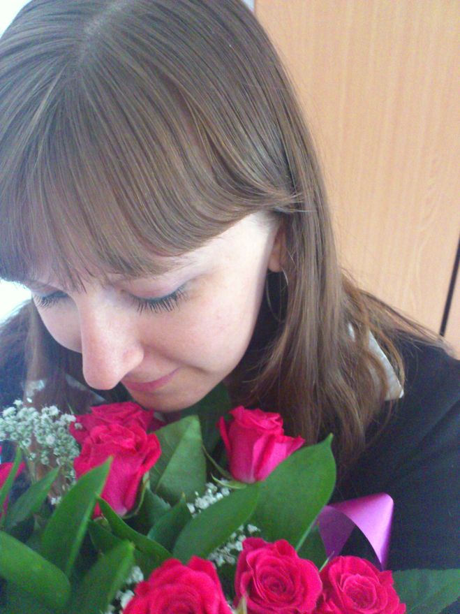 Люблю получать цветы от мужа