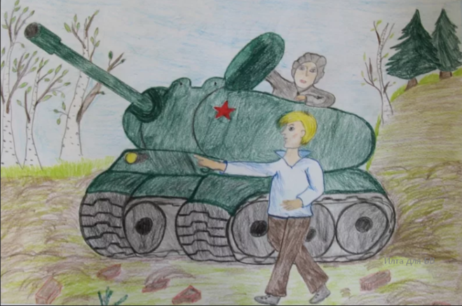 рассказ танкиста как нарисовать