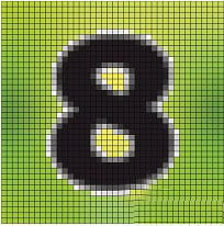 ручная вышивка цифра "8" схема