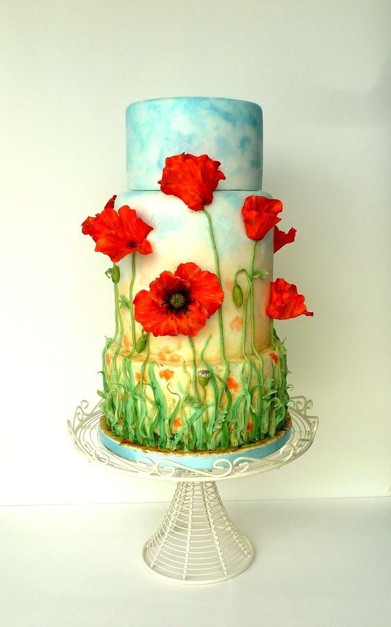 торт с цветами 3D