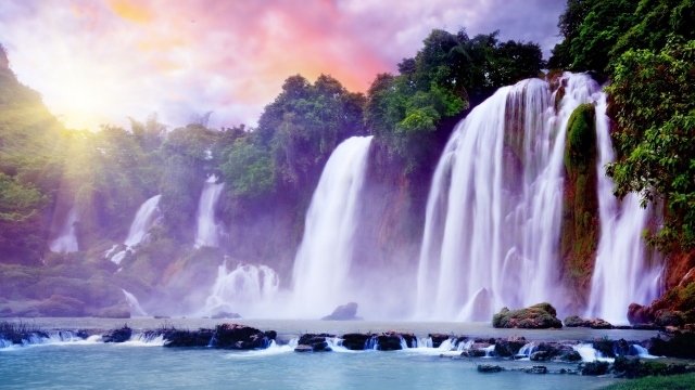 природа водопад