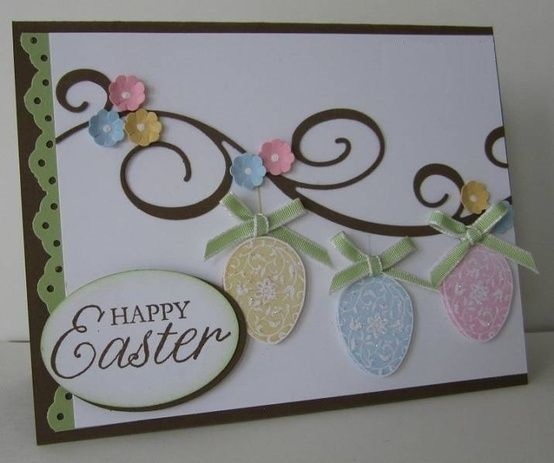 пасхальная открытка с яйцами