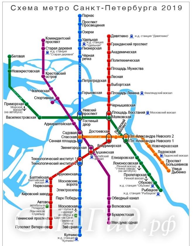 Где скачать, найти план схему метро Санкт-Петербурга на 2019 год?