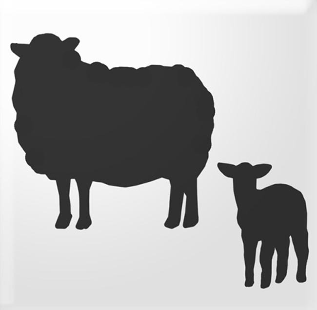 силуэт овцы