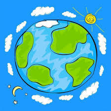 планета Земля рисунок вместе с детьми