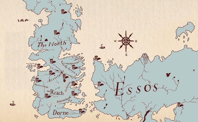 Какая карта мира в сериале Игра престолов?