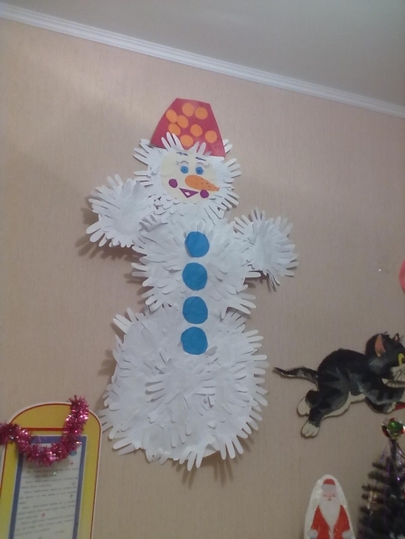 Снеговик из ладошек