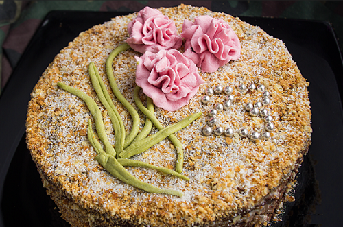 камуфляжный торт на 23 февраля с глазурью