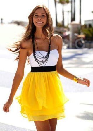 жёлтая юбка