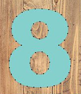 цифра "8" для поздравления на 8 марта схема