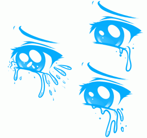 аниме глаза со слезами рисунок девочки