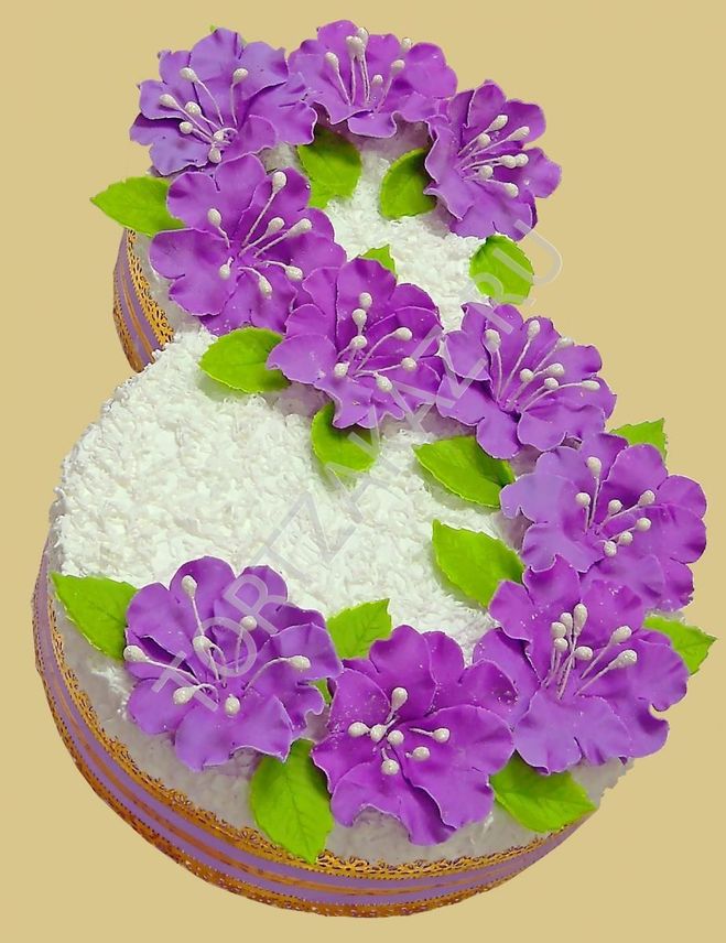 как испечь торт к 8 марта, как испечь торт в виде цифры 8 http://www.bolshoyvo­<wbr/>pros.ru